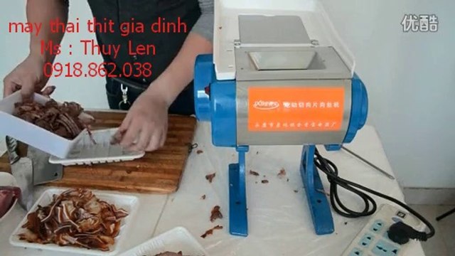 máy cắt thịt heo thịt bò sống, máy thái thịt chín
