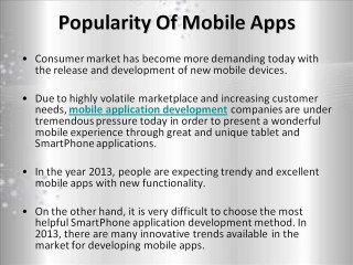 Mobile Application Developers