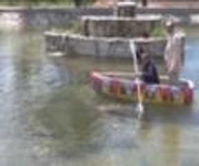 Taştan sandal yapıldı