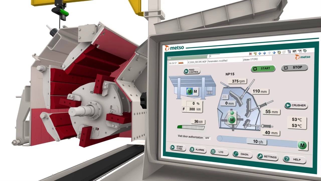 Metso lance le broyeur à percussion NP15 : visite virtuelle, simulation technique et animations 3D