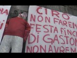 Napoli - Manichino romanista impiccato, choc al Rione Sanità (29.05.14)