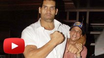 Wrestler Khali Squeezes Shahruukh Khan