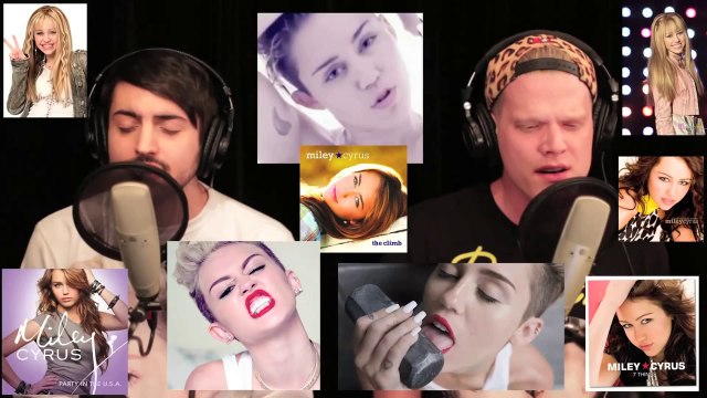 Medley de fou : evolution of Miley Cyrus! Chanteurs impressionnant...