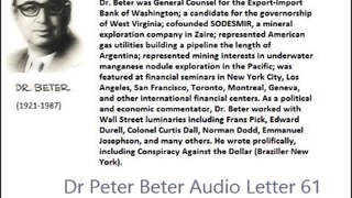 Dr Peter Beter Audio Letter 61 - January 20, 1981 - The Legal Sabotage of the Reagan Transition; The Forfeited Opportunity of Senator William Proxmire; The Golden Swindle of the Federal Reserve Banks