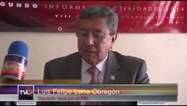 El diputado Luis Felipe Luna Obregón rindió su segundo informe de actividades.