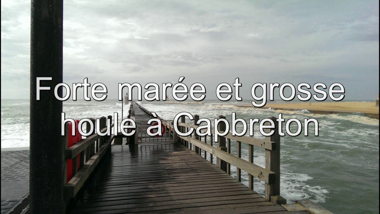 Grande marée et forte houle à Capbreton
