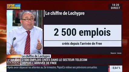 Emmanuel Lechypre: Télécoms: 2 500 emplois ont été créés depuis l'arrivée de Free - 09/10