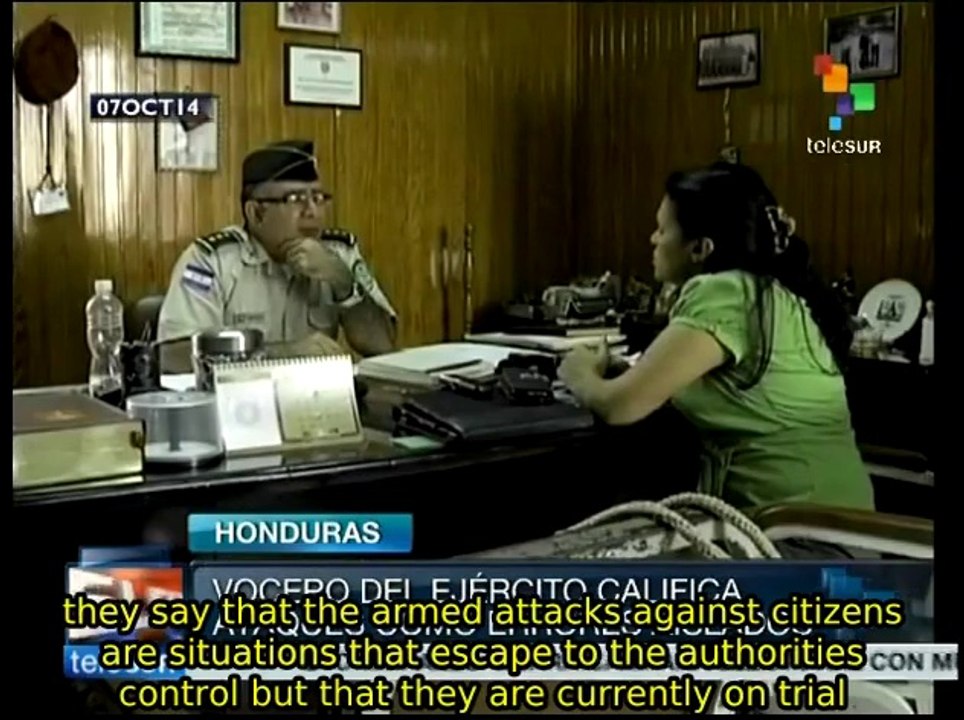 Hondurans  protests military presence in streets