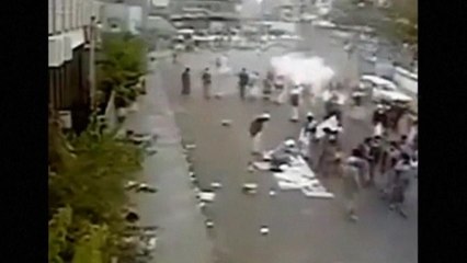 Moment of Sanaa suicide blast caught on camera