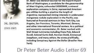 Dr Peter Beter Audio Letter 69 - November 8, 1981 -  The Sadat Assassination for Nuclear War I; The Reagan Administration Program to Polandize America; The MX Decision and America's First-strike Posture