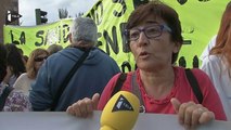 Ebola : manifestation devant l'hôpital Carlos III de Madrid