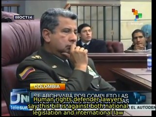 Colombian Defense minister seeks to extend military criminal exemption