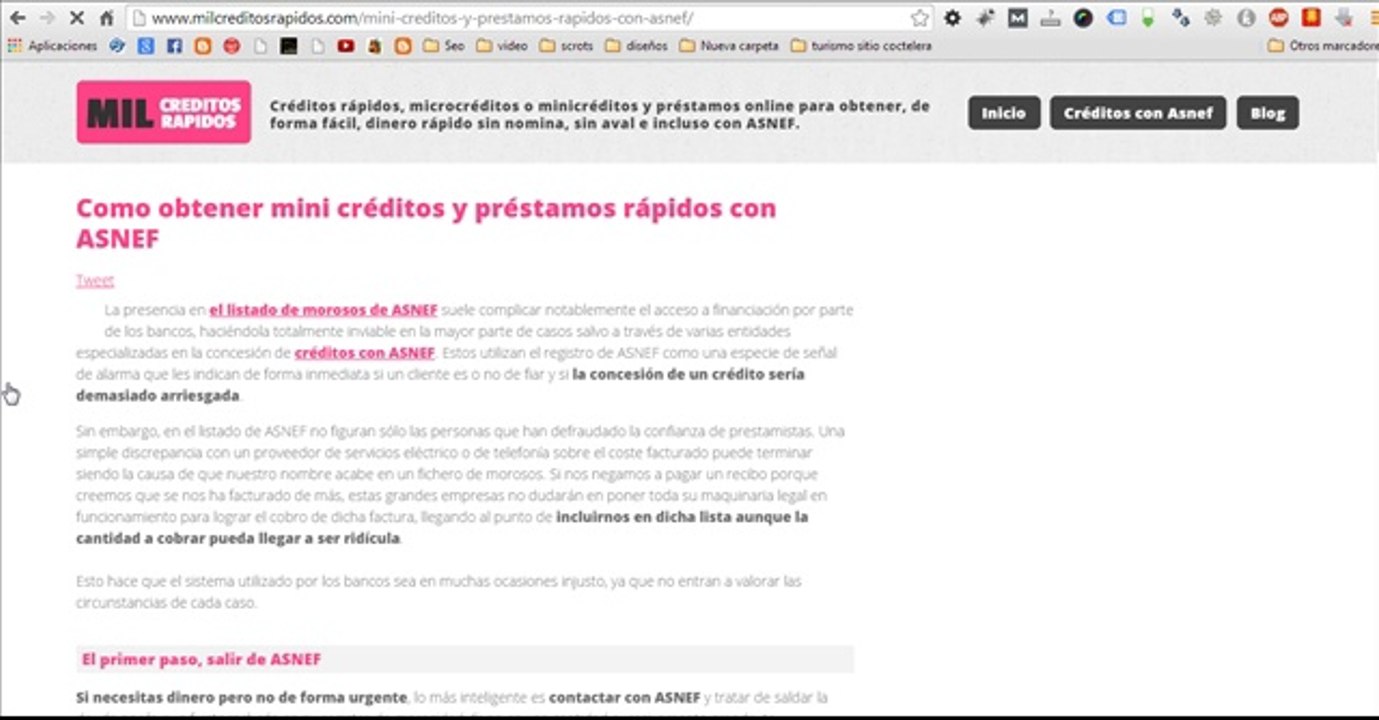 como conseguir un mini credito de asnef