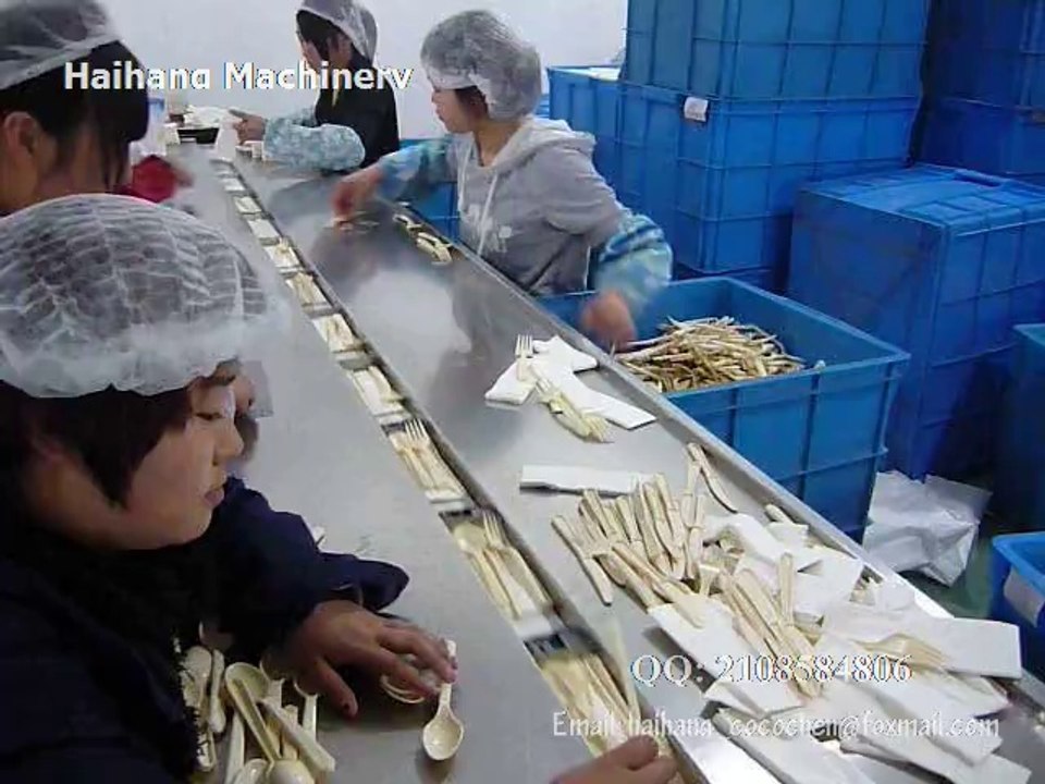 facial napkin fork spoon knife pack packaging machinery