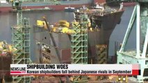 Korean shipbuilders fall behind Japanese rivals in September