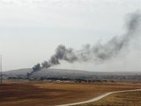Kobani'de Akaryakıt İstasyonu Vuruldu, Şehri Dumanlar Kapladı
