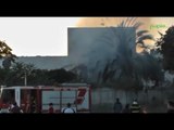Napoli - In fiamme il giardino della Casina del Boschetto -1- (09.10.14)
