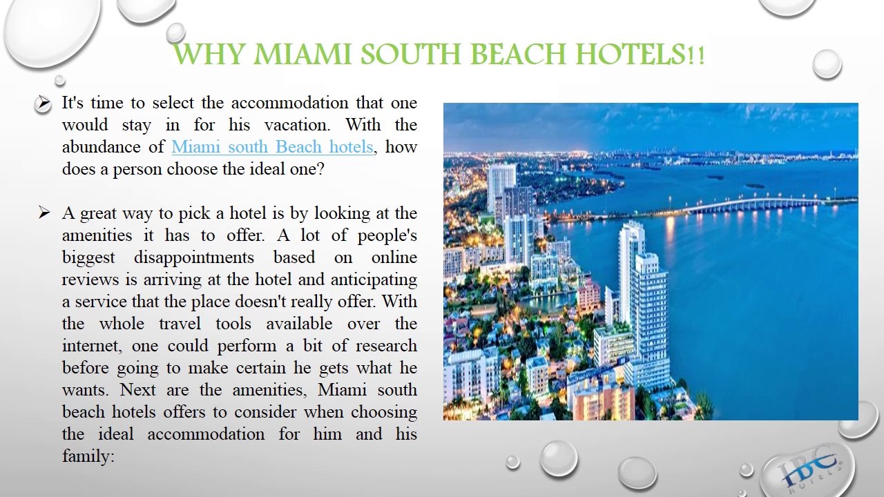 CHOOSE BETTER MIAMI SOUTH BEACH HOTELS  FOR SUPERIOR TREAT