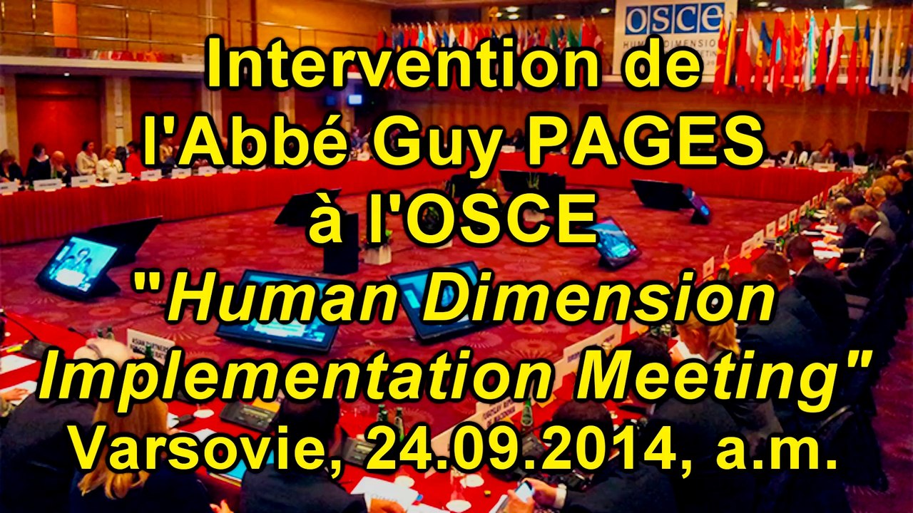 Protection des droits humains, prévention de la torture OSCE 24.09.14