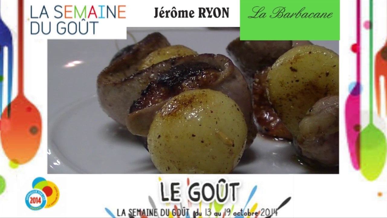 Dans le cadre de la semaine du goût, le chef étoilé de la Barbacane, Jérôme Ryon vous propose une recette de saison, simple et savoureuse à reproduire chez vous