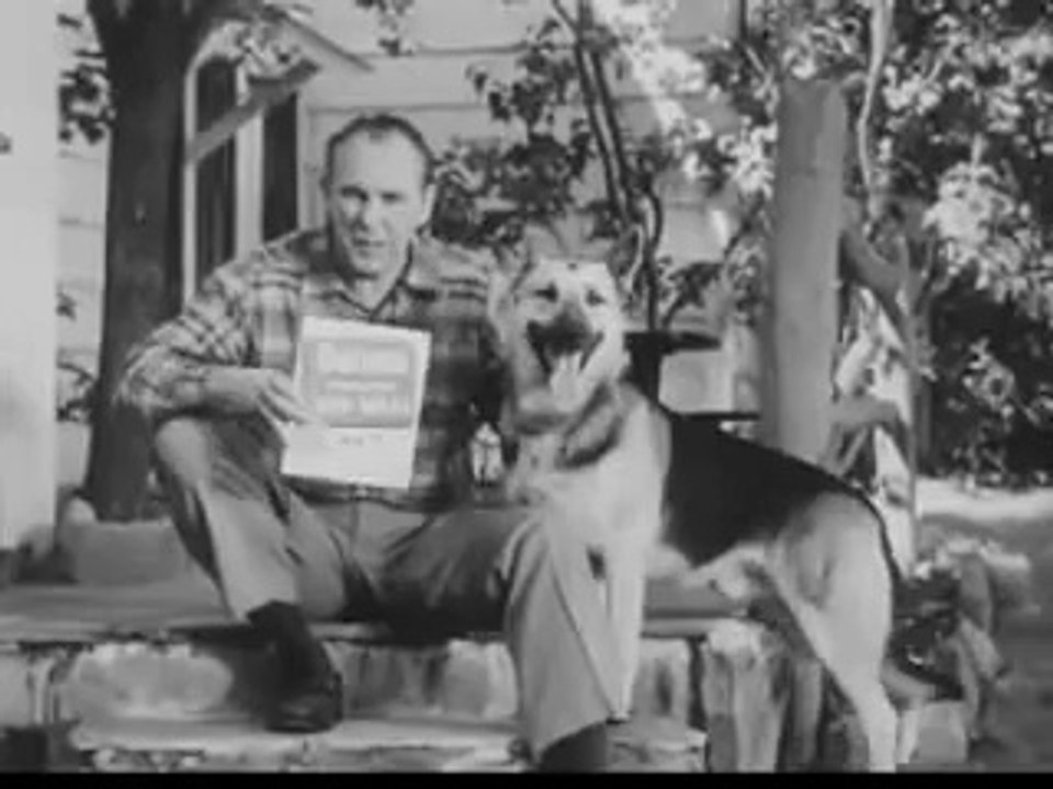VINTAGE 1950's GAINES DOG FOOD COMMERCIAL WITH BULLET ROY ROGER'S DOG