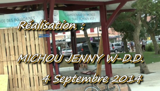 LES MICHOU W-D.D. ESTIVALE NEWS - 18 AOUT 2014 - HOSSEGOR - LE KIOSQUE PREPARE POUR LE SWATCH PRO GIRLS..