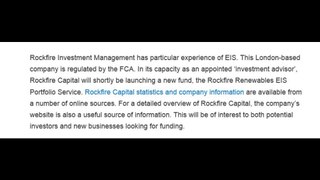 Benefits of EIS and investing from Rockfire Investment Management