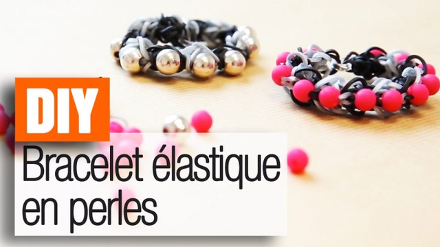 Faire un bracelet élastique Shamballa en perles - Tuto DIY Rainbow Loom