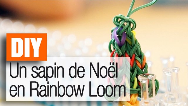 Faire un sapin en élastiques Rainbow Loom - Tuto DIY déco de Noël