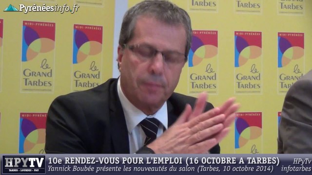 [GRAND TARBES] Yannick Boubée présente les nouveautés du 10e Rendez-vous pour l'Emploi (10 octobre 2014)