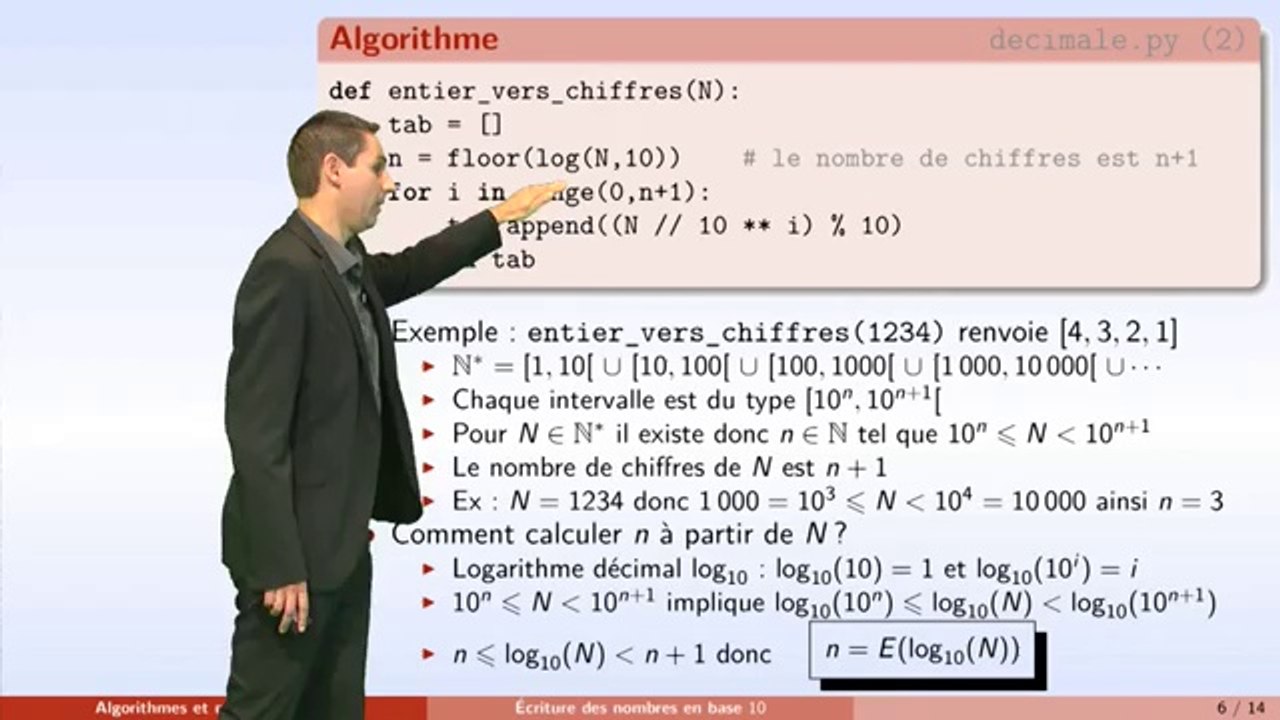 ---Algorithmes - partie 2 - écriture des entiers - YouTube