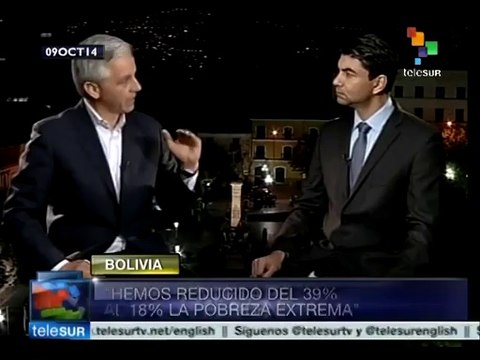 Evo Morales desea disminuir pobreza en Bolivia: Álvaro García Linera