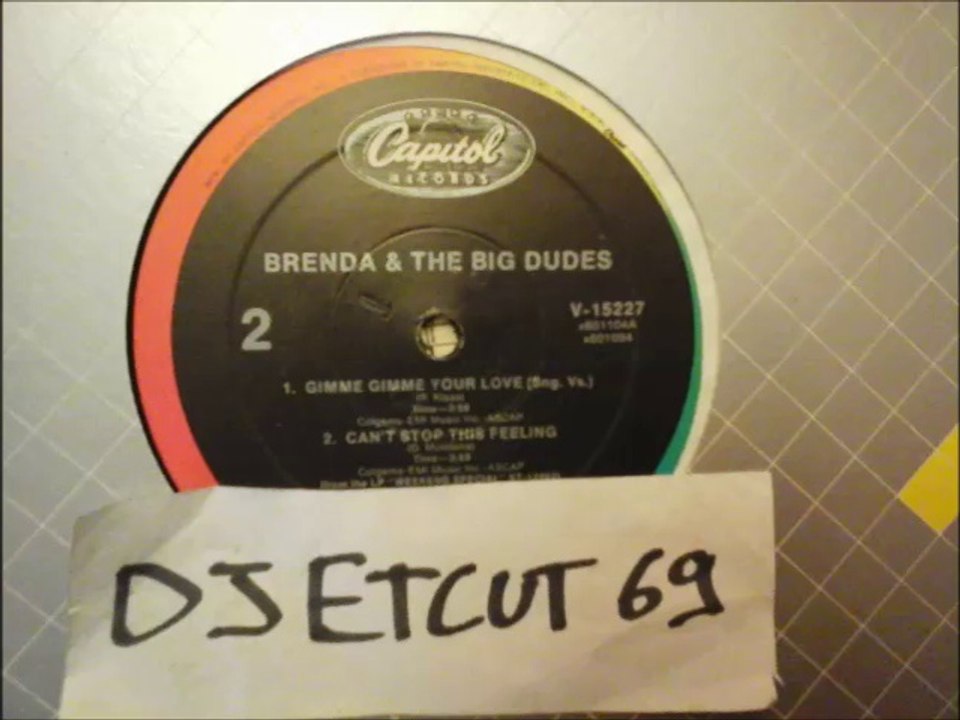 BRENDA & THE BIG DUDES -CAN'T STOP THIS FEELING(RIP ETCUT)CAPITOL REC 84