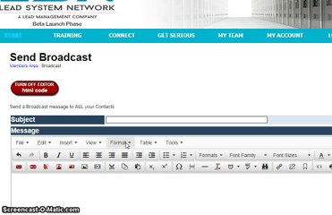 Sending an email broadcast in LSN