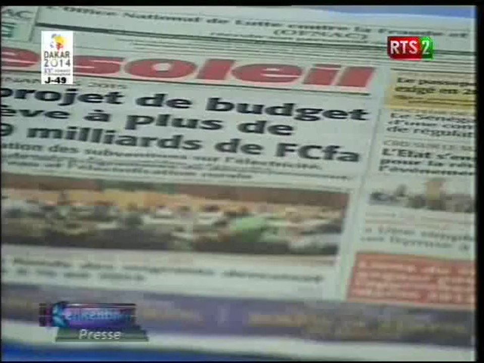 Revue de presse de ce vendredi 10 octobre 2014 - Rts1