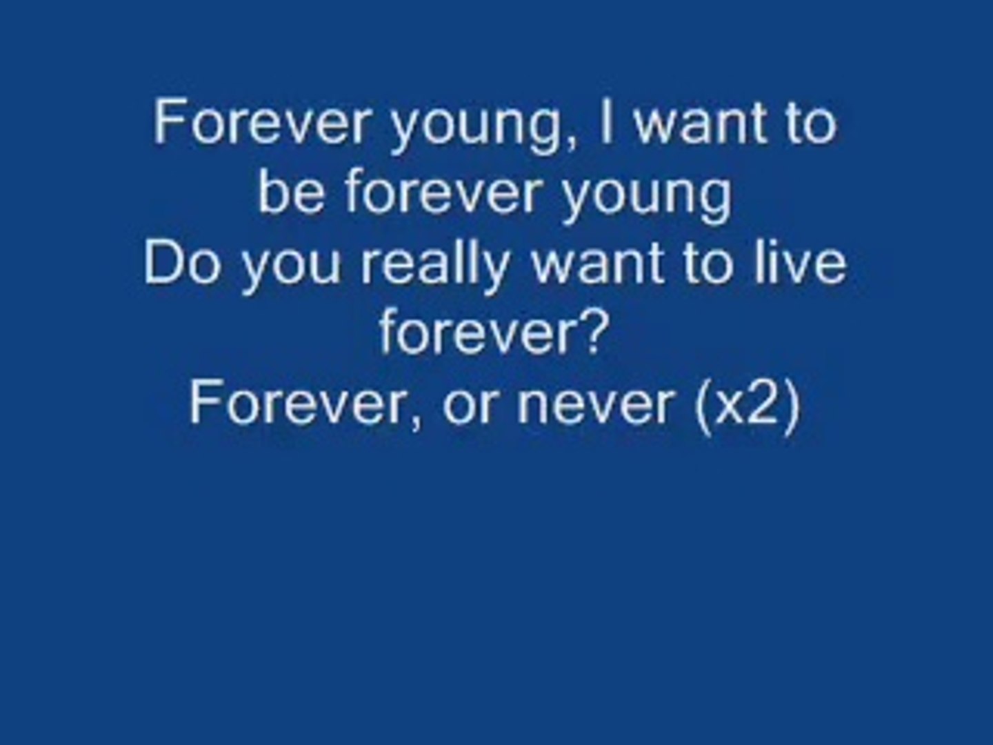 Alphaville Forever Young Lyrics Video Dailymotion