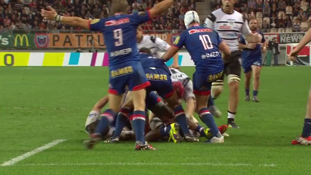 TOP14 - Grenoble-Brive: Essai Dominiko Waqaniburotu (BRI) - J9 - Saison 2014/2015