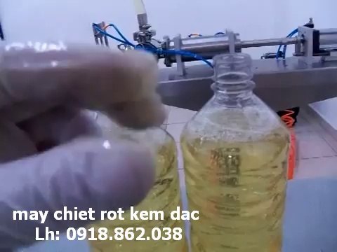 máy chiết rót kem đặc dạng pistton, máy chiết rót dịch sệt bán tự động