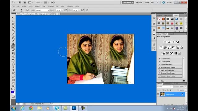 zain studio 1Adobe Photoshop CS5 Tutorials in Urdu Hindi Part 16 of 40 History Brush & Eraser Tools