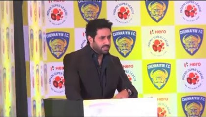 Abhishek unveils Chennaiyin FC jersey without MS Dhoni