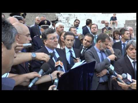 Pompei (NA) - Jose' Manuel Barroso visita gli scavi -live- (10.10.2014)