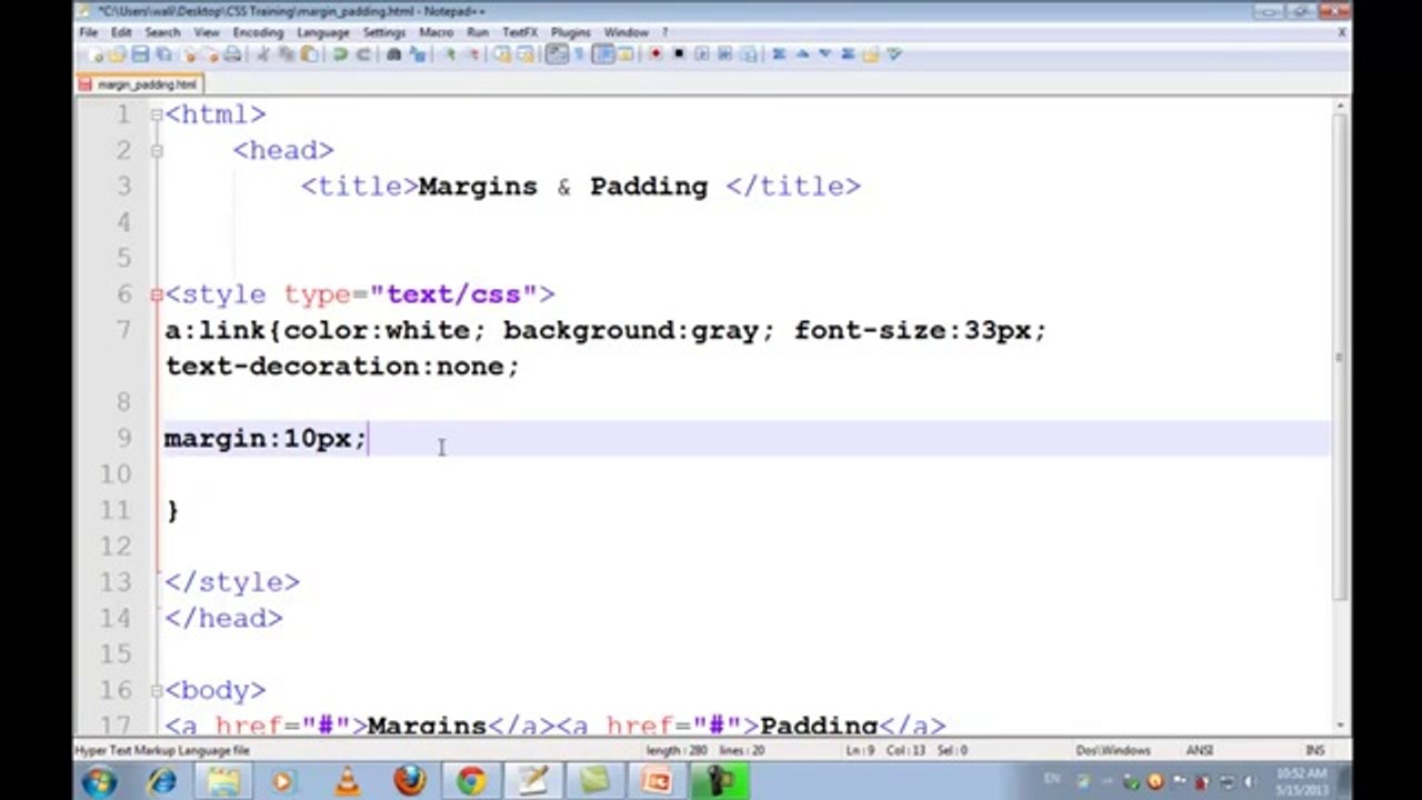 zain studio 4CSS3 New Tutorials in Urdu Hindi part 21 margins padding