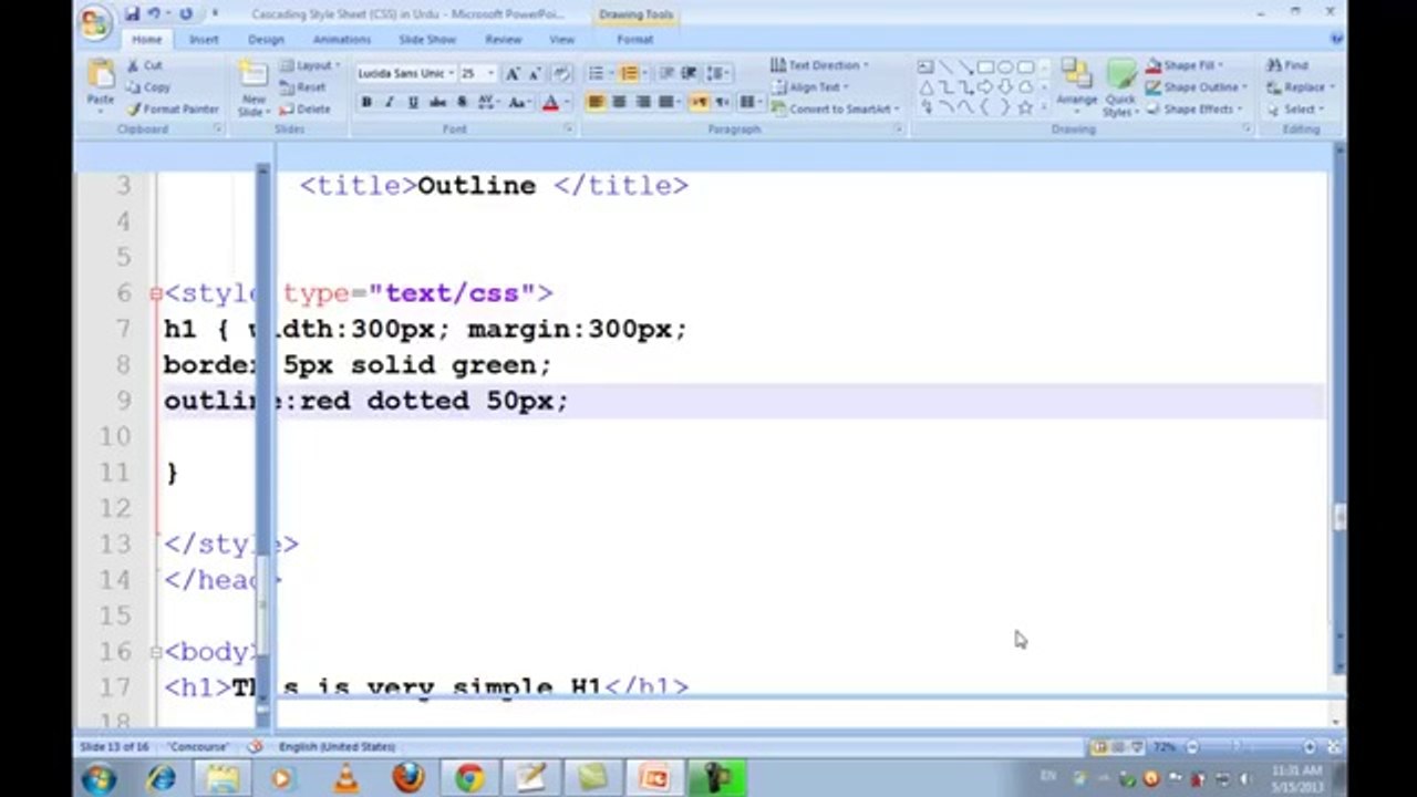 zain studio 4CSS3 New Tutorials in Urdu Hindi part 26 outlines