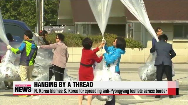 Planned talks under threat as N. Korea blames S. Korea for flying anti-Pyongyang leaflets across border