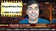 Tennessee Titans vs. Jacksonville Jaguars Free Pick Prediction NFL Pro Football Odds Preview 10-12-2014