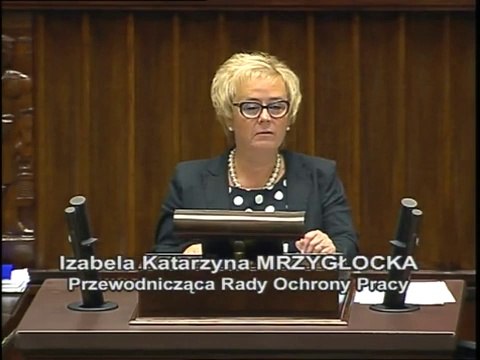 Poseł Izabela Katarzyna Mrzygłocka - Wystąpienie z dnia 10 pa�dziernika 2014 roku.