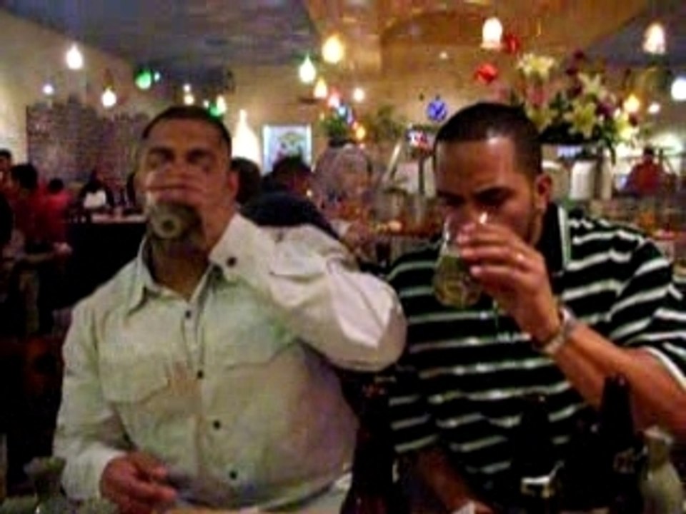 Me and E taking Sake SHOTS!