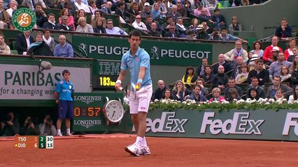 N.Djokovic v JW Tsonga 2014 French Open men's R4