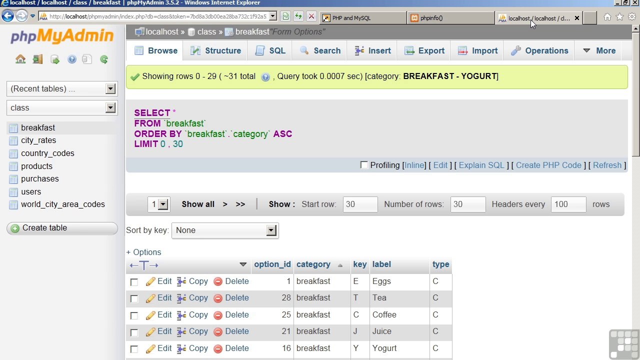 PHP MySQL Training part