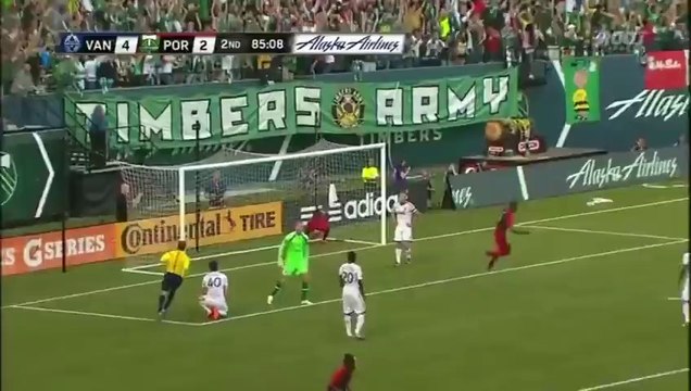 GOAL Will Johnson volleys home an Adi layoff Portland Timbers vs Vancouver Whitecaps